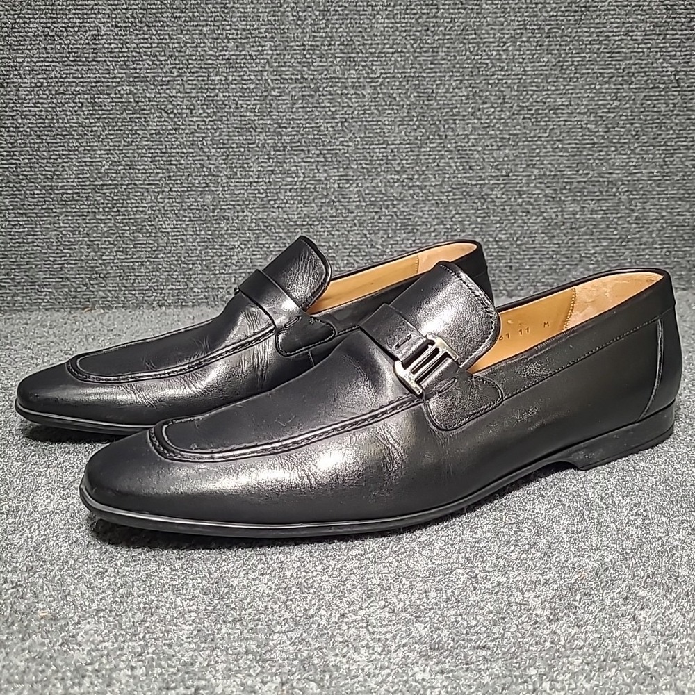 Magnanni 'Lino' Loafer Shoe Slip On Black Sz 11 M 15061‎ Made In Spain